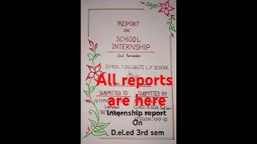 D.EL.ED 3rd semester all internship reports #internship  #report #deled3rdsemester #lessonplan 🧑‍🏫🖊️