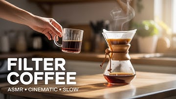 Perfect Filter Coffee Brewing | ASMR Cinematic Coffee Experience With Veo3 ☕️