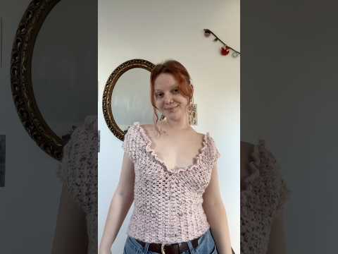#crochet your own #cute fitted top! using my tutorial 🩷#crochettop #crochettutorial #knit #fyp (video tutorial)