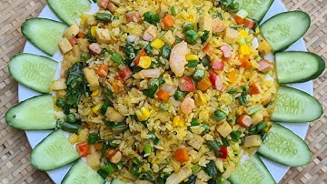 Cơm chiên ngũ sắc siêu nhanh , ngon , khỏe , rẻ 🐥👌🥰😘👍🌾🌾🌾🍽🍴🍱