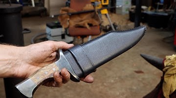 Forging a bowie knife, part 4, making the scabbard.