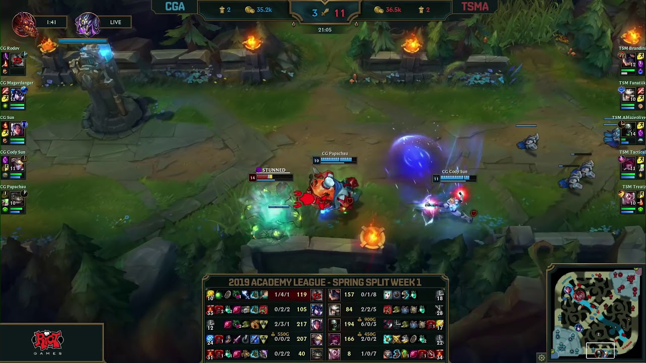 CGA vs. TSMA - NA Academy Week 1 Match Highlights (Spring 2019)