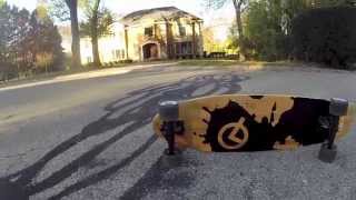 Quest Rorshack Bamboo Longboard Skateboard (34-Inch) +unboxing