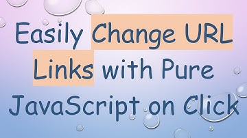 Easily Change URL Links with Pure JavaScript on Click
