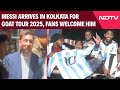 Messi GOAT Tour | Messi Arrives In Kolkata For GOAT Tour, Thousands Welcome Him At Airport