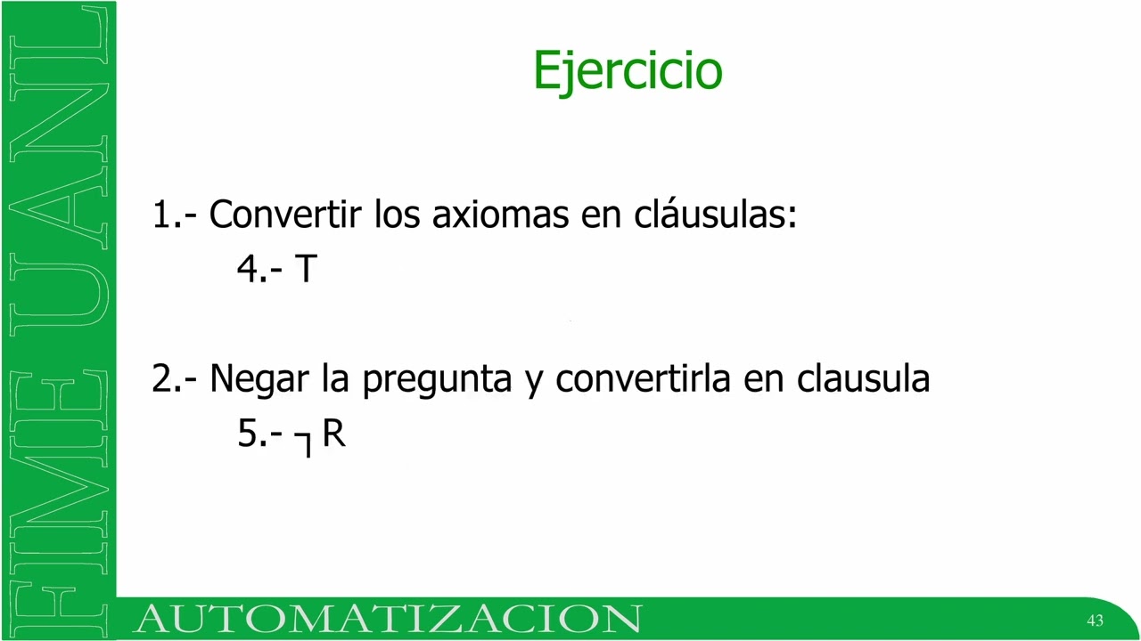Resolución en Lógica Proposicional