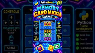 I Built a Memory Card Match Game in Python! 🧠 | Made with Pygame