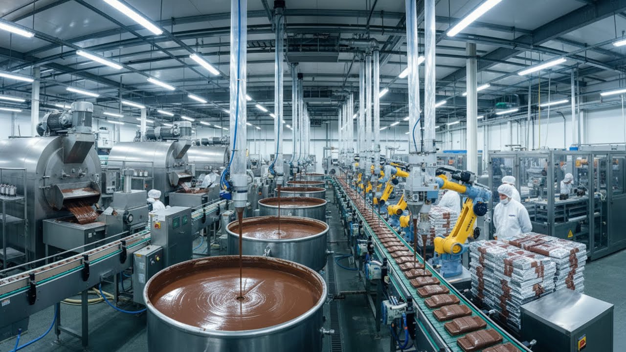 Most Satisfying Chocolate Manufacturing Process | Hypnotic Modern Production Line ASMR