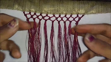 Saree Kuchu / Tassels using zari thread - Beaded Design I New Saree Gonde design I Kuchu tutorial