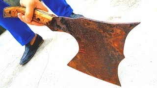 Restoration Kitchen Axe Big Antique | Restore Axe Butcher Giant Old Rusty