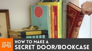 Make a secret door/bookcase with a book latch! For more info and a list of everything you