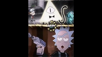 Bill Cipher Vs Rick Sanchez | #edit #wisedit #gravityfalls #rickandmorty #fight #1v1 #shorts #fypシ゚