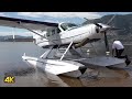 Seair Cessna 208 Caravan Floatplane leaves Skaha Lake Beach in Penticton