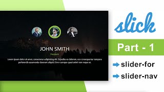Part 1 - Testimonial with Slick Slider - slider-for , slider-nav | cybercodestar - 2020