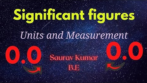 Chapter-2 , Units and Measurement part 4 ( Significant figures) physics class 11.