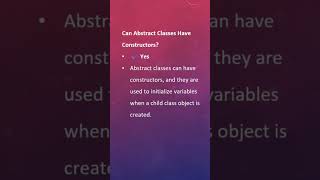 Can Abstract Classes Have Constructors?