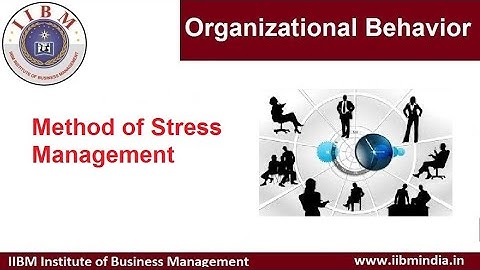 IIBM Institute | Organizational Behavior | Method of Stress Management