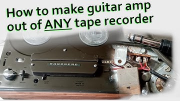 How to make guitar amp from ANY tape recorder or cassette player (really easy)