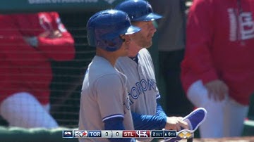 TOR@STL: Goins rips a two-run single up the middle