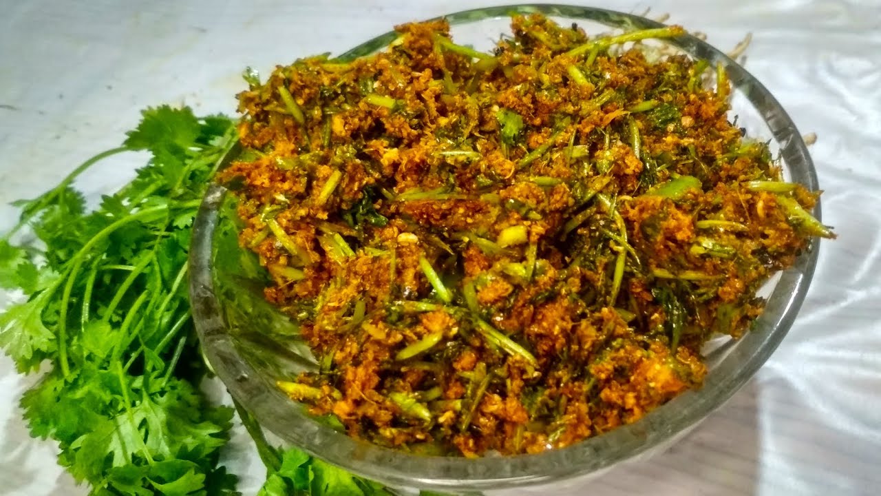 Dhania Ka chatpata Achar coriander pickles homemade recipe YouTube