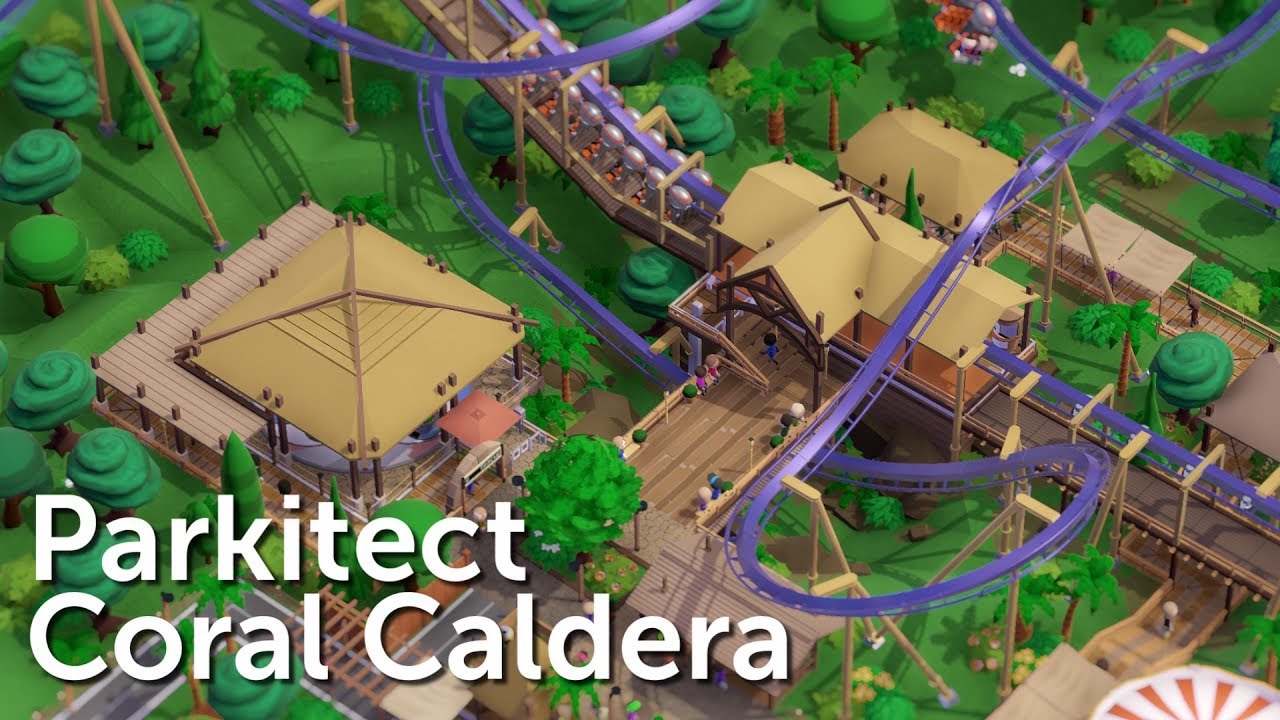 Parkitect Campaign (Part 5) - Coral Caldera - Inverted Terrain Coaster ...