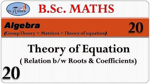 HP21BM1MA-20 | B.Sc. Math | Algebra | Group + Matrices + TOE | Lec - 20 | TOE | Lec - 20