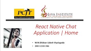 Chat Application Home | React Native  | Java Institute