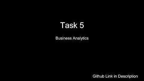 Business Analytics - Task5 Spark Foundation Internship