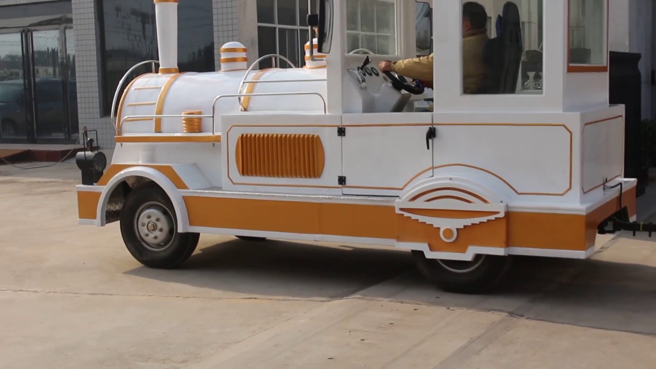 42 Seats Big Fiberglass Electric Trackless Train Rides for Parties and Malls in the Factory