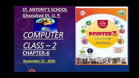Class -2 Sub- Computer Chapter -6