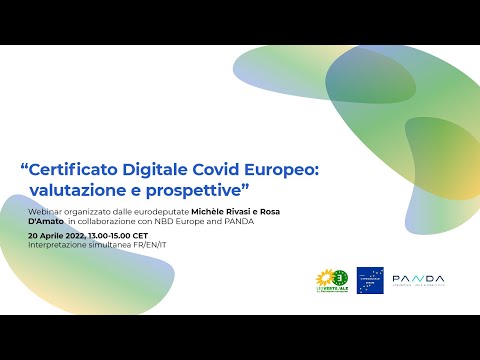 Webinar European Digital Covid Certificate assessment and prospects   - Italian Version