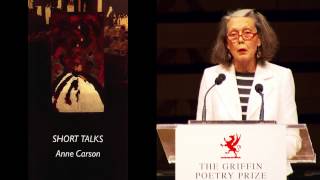 Poet Anne Carson reads at the 2014 Griffin Poetry Prize readings event