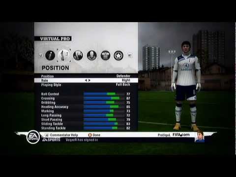Fifa 11 - Best Be a Pro Settings - Defender Full Back