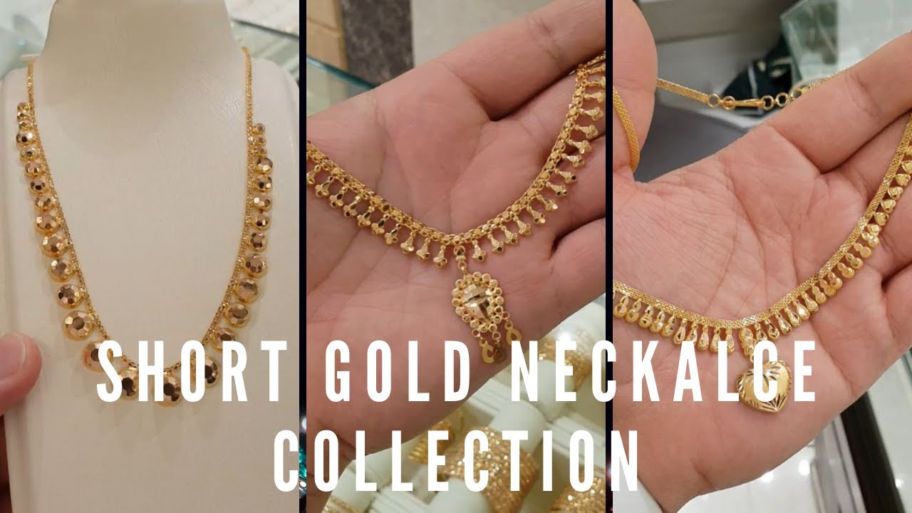 22K Gold Necklace Trendy Designs 