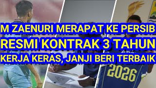M Zaenuri Merapat Ke Persib Resmi Kontrak 3 Tahun Keraja Keras Janji Beri Terbaikpersibboya