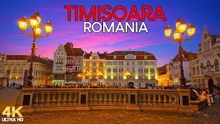 Timisoara Night Walk |  Easter in Romania  | Walking Tour 4K UHD