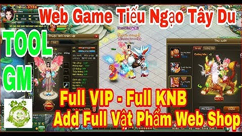 Web Game Private Tiếu Ngạo Tây Du | TOOL GM Add Full Vật Phẩm Web Shop - Full VIP - Full KNB