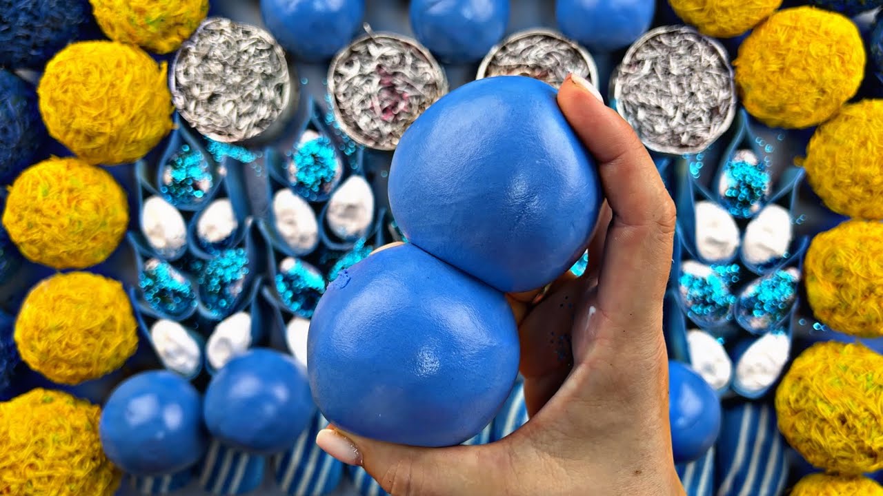 ASMR video | Clay cracking | soap balls 🥎 cruching soap boxes with glitter and foam