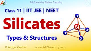 Silicates Types - classification & structure inorganic chemistry class 11 IIT JEE NEET