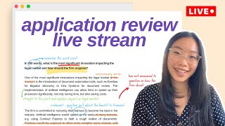 HOW TO WRITE TRAINING CONTRACT APPLICATIONS | Reviewing your applications live!