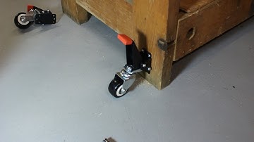INSTALLING BENCH CASTERS FOR MY WORK BENCH