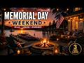 3 Hours of Memorial Day Weekend Lake House Ambience | Cozy Sunset Fire Pit & Lakeside Relaxation