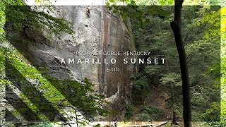 Amarillo Sunset 5.11b : two angles : Sport Climbing Red River Gorge, KY