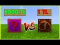 8000 TL VS 1 TL ŞANS BLOKLARI - Minecraft