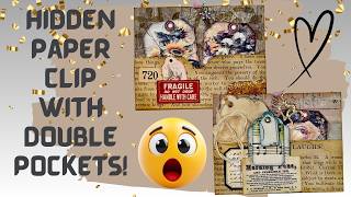 Hidden Paperclips with Double Pockets ✂️ Easy Junk Journal Tutorial