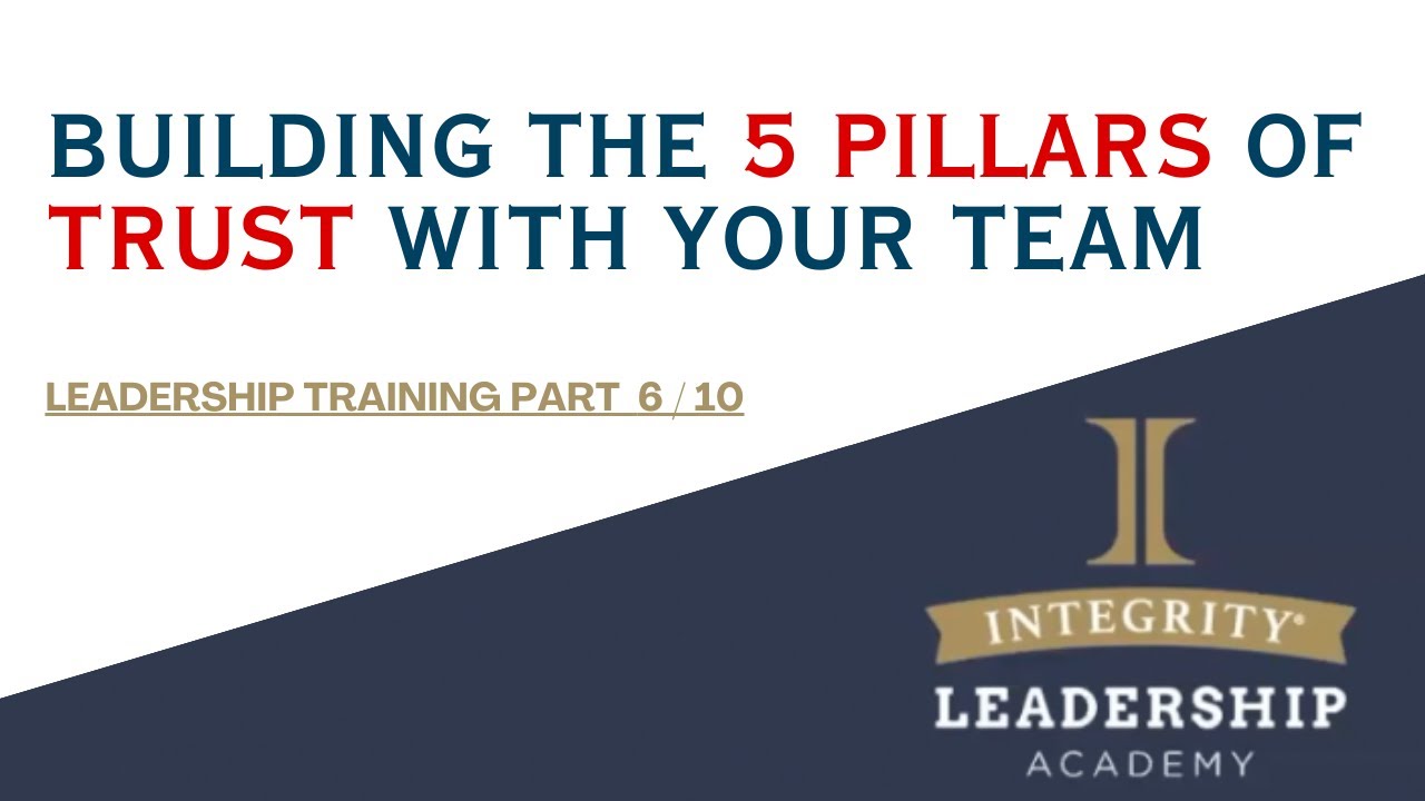 Integrity Leadership Academy [Part 6]: How To Become Someone Your Team Can Trust