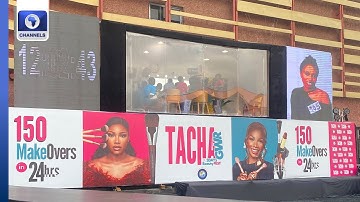 Tacha Kicks Off 24-Hour Guinness World Record Beauty Marathon In Lagos