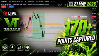 NASDAQ Live Trading | ICT Concepts Executed Live — Vezzi’s Trade (21 May 2026)