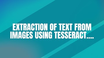 How to extract text from image using Tesseract