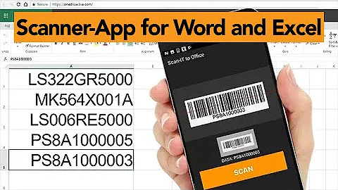 Barcode Scanner App for Android and iOS Scans into Word and Excel